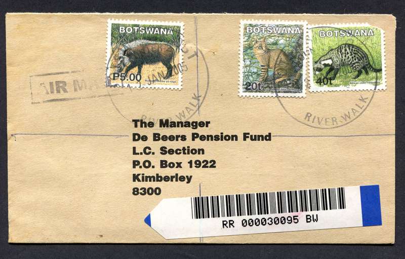 Botswana - Small Size Registered Cover