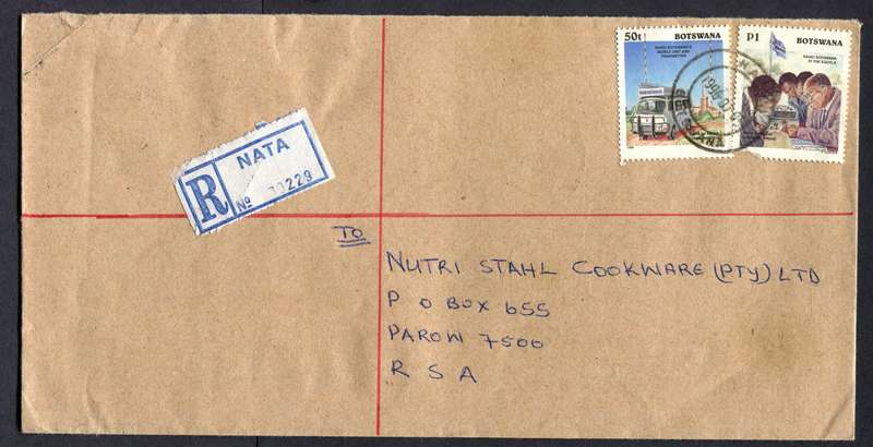 Botswana - "Maxi" Size Registered Cover