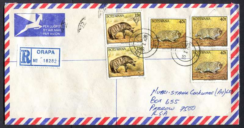 Botswana - "Maxi" Size Registered Cover