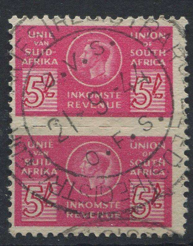 Union of SA - Revenue - 1943/46 - 5/- Unit - Used