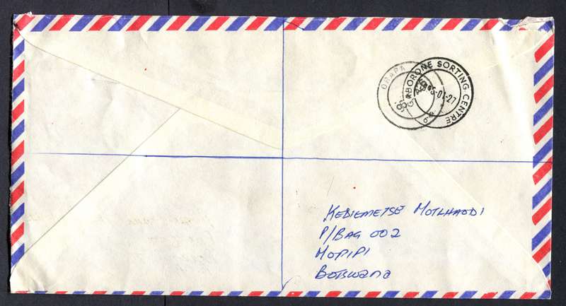Botswana - "Maxi" Size Registered Cover
