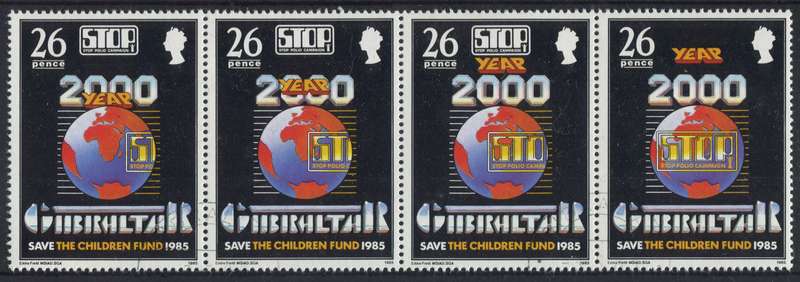 Gibraltar - Strip of 4 - 1985 - Used(CTO) Hinged