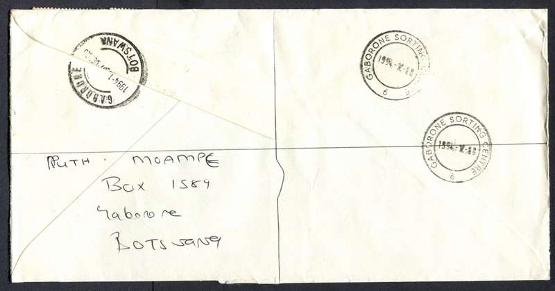 Botswana - "Maxi" Size Registered Cover