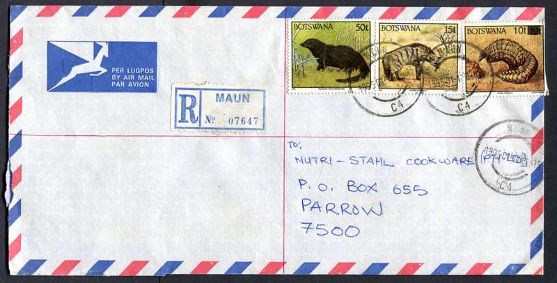 Botswana - "Maxi" Size Registered Cover