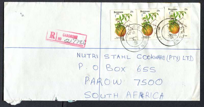 Botswana - "Maxi" Size Registered Cover