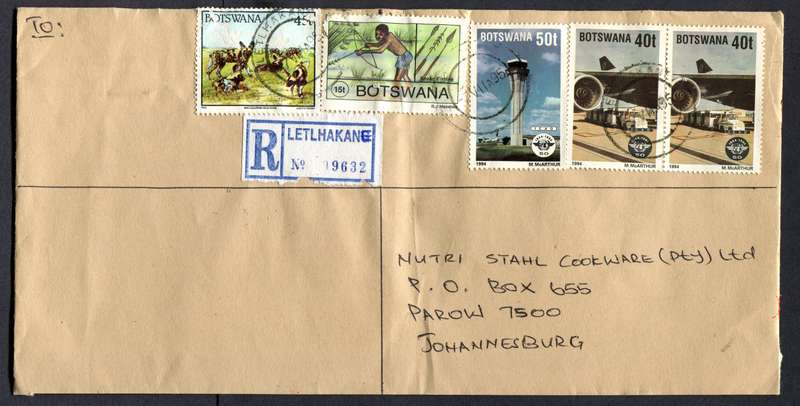 Botswana - "Maxi" Size Registered Cover