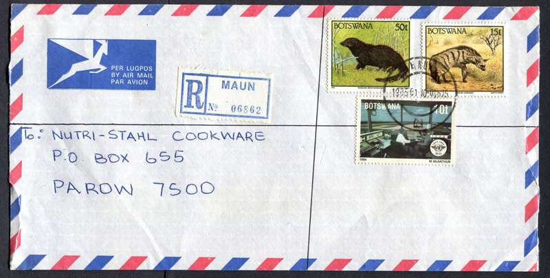 Botswana - "Maxi" Size Registered Cover