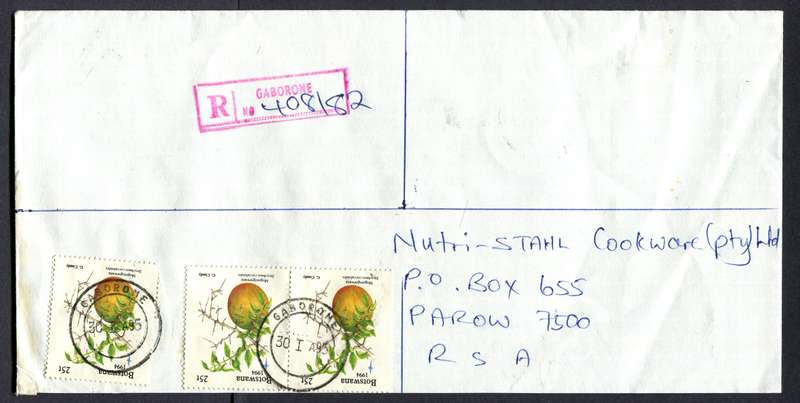 Botswana - "Maxi" Size Registered Cover