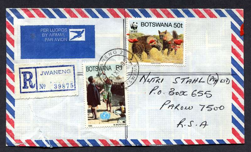 Botswana - Small Size Registered Cover