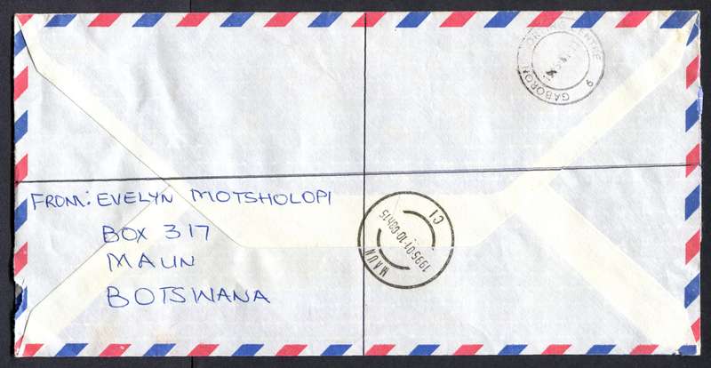 Botswana - "Maxi" Size Registered Cover