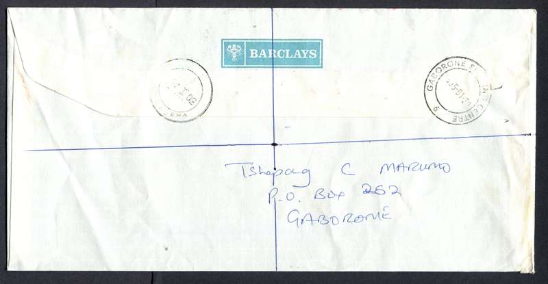 Botswana - "Maxi" Size Registered Cover