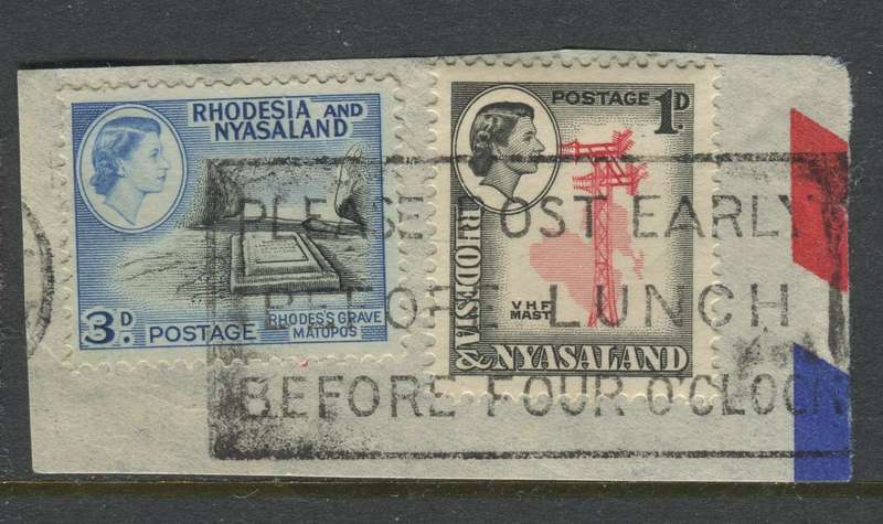 Rhodesia and Nyasaland - Used On Piece