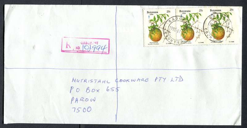 Botswana - "Maxi" Size Registered Cover