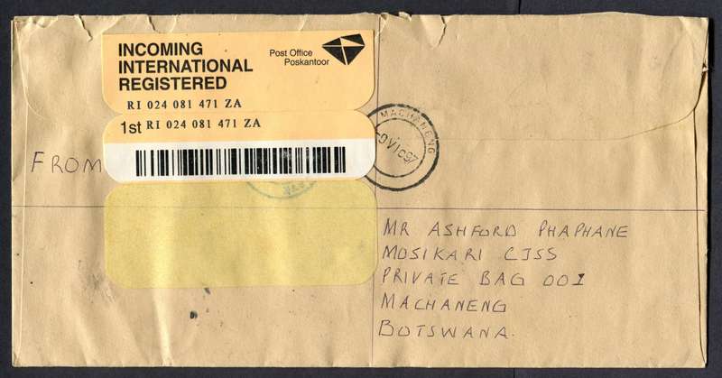 Botswana - "Maxi" Size Registered Cover