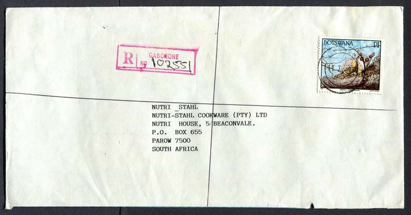 Botswana - "Maxi" Size Registered Cover