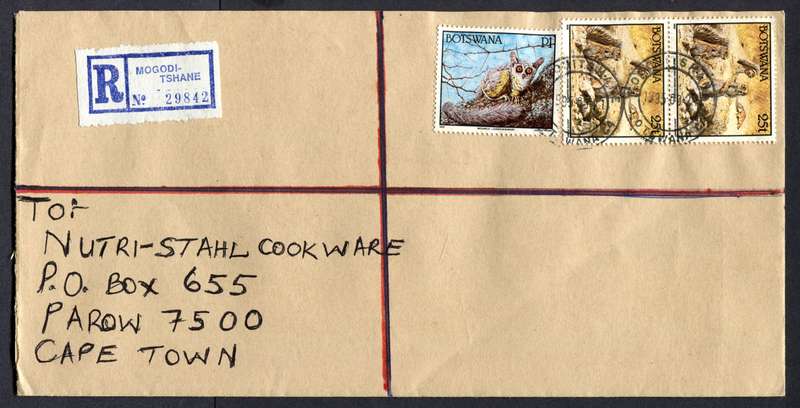 Botswana - "Maxi" Size Registered Cover