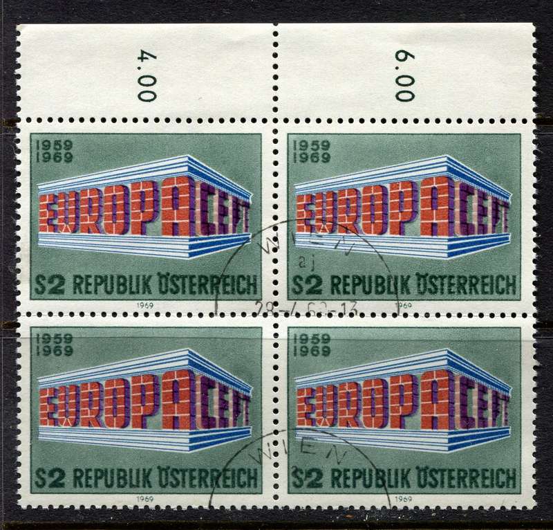 Austria - Block of 4 - 1969 - Used(CTO)