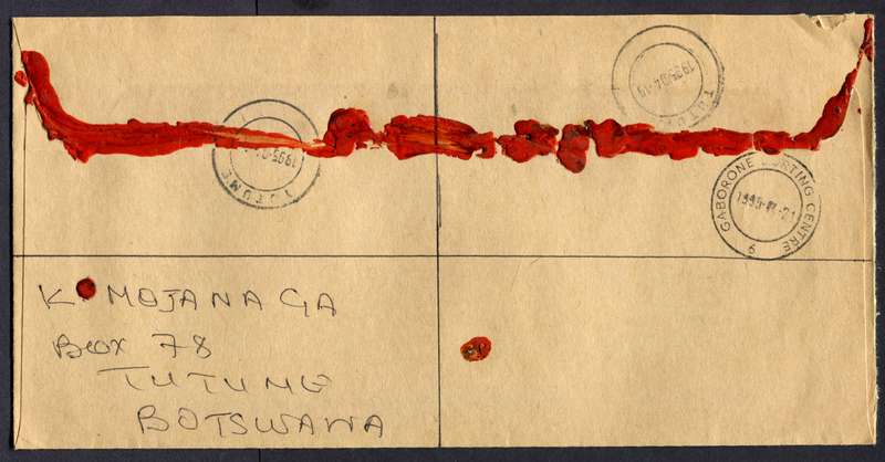 Botswana - "Maxi" Size Registered Cover