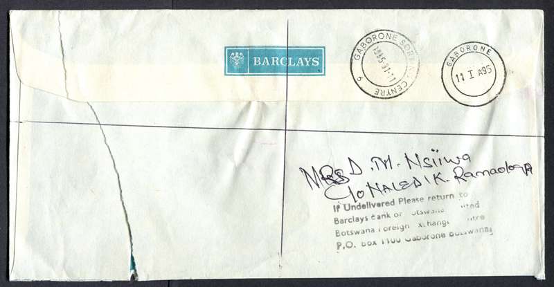Botswana - "Maxi" Size Registered Cover