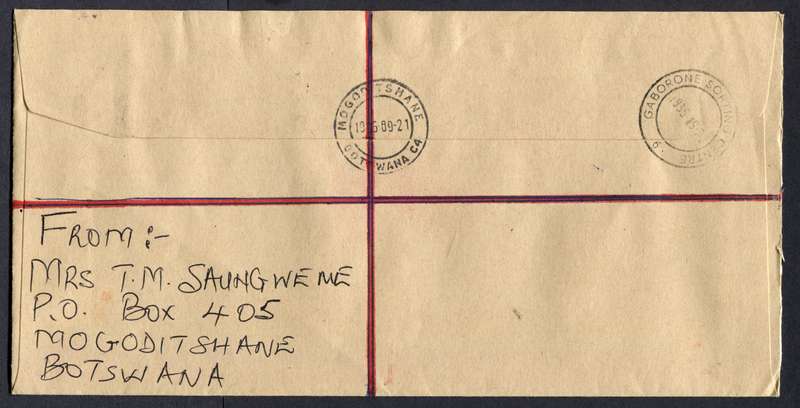 Botswana - "Maxi" Size Registered Cover
