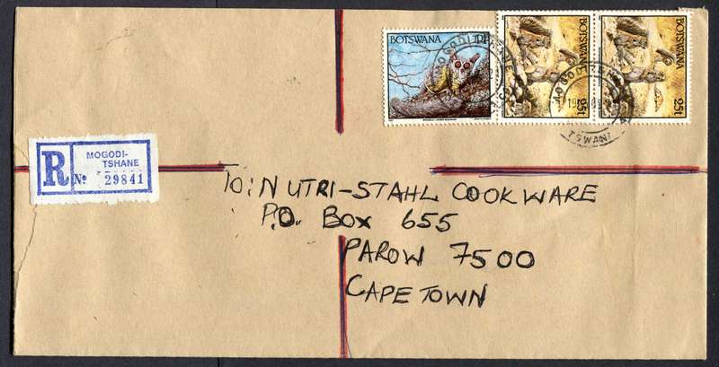 Botswana - "Maxi" Size Registered Cover