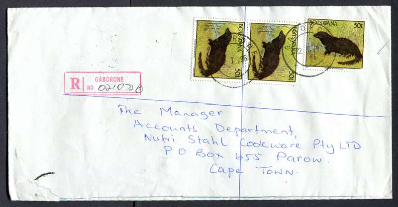 Botswana - "Maxi" Size Registered Cover