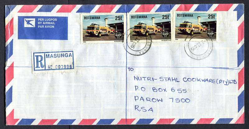 Botswana - "Maxi" Size Registered Cover