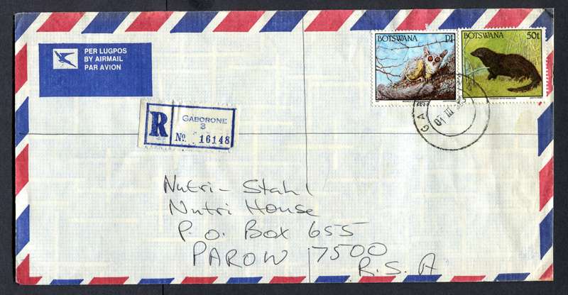 Botswana - "Maxi" Size Registered Cover