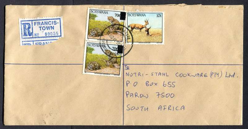 Botswana - "Maxi" Size Registered Cover