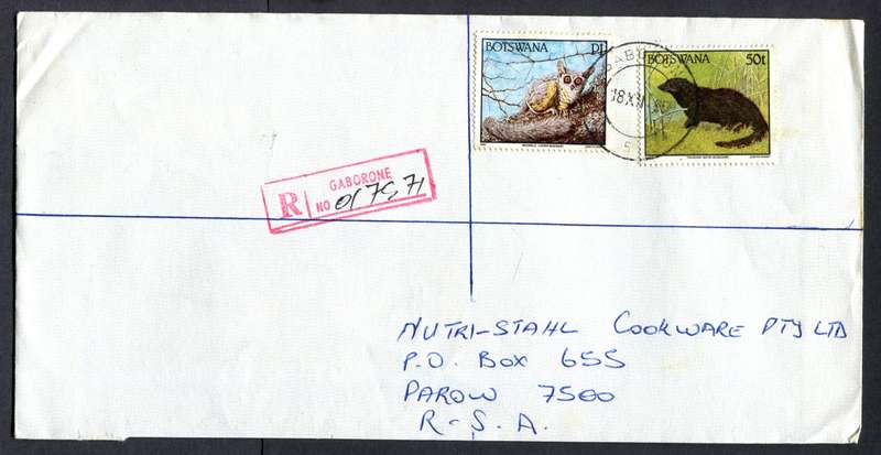 Botswana - "Maxi" Size Registered Cover