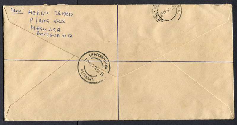 Botswana - "Maxi" Size Registered Cover