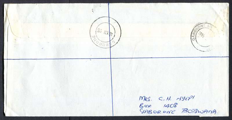 Botswana - "Maxi" Size Registered Cover