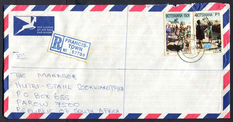 Botswana - "Maxi" Size Registered Cover