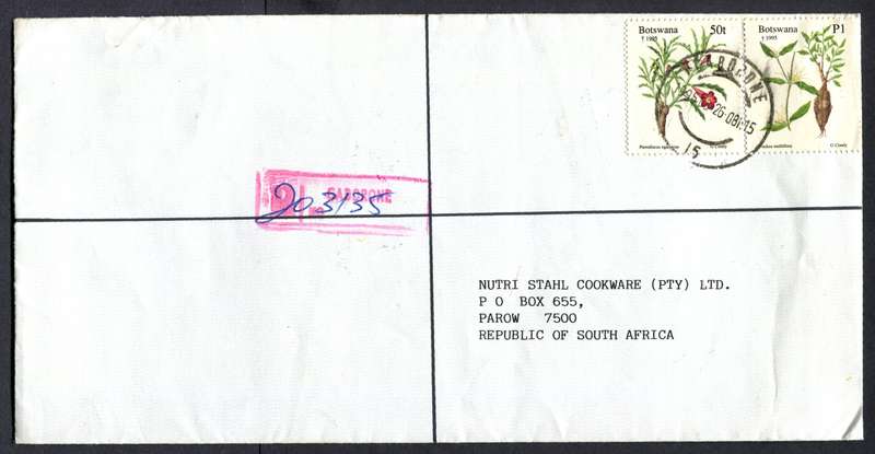 Botswana - "Maxi" Size Registered Cover