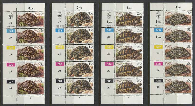 SWA - Set of 4 Control Strips Of 5 - 1982 - MNH
