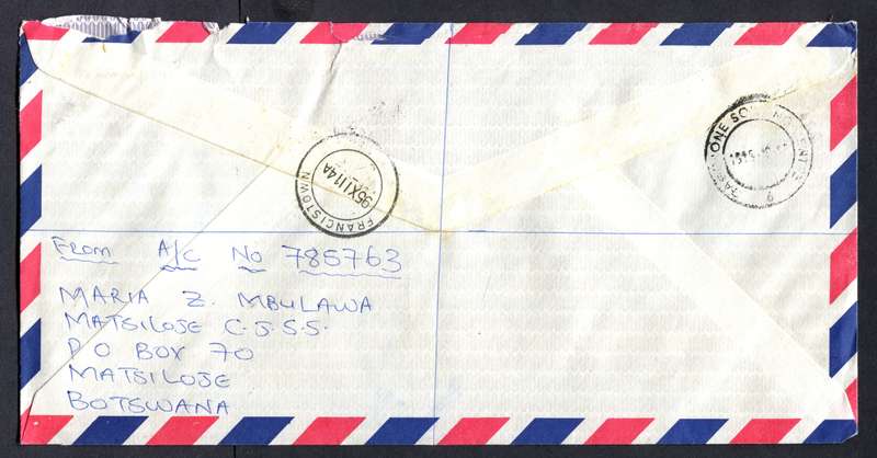 Botswana - "Maxi" Size Registered Cover