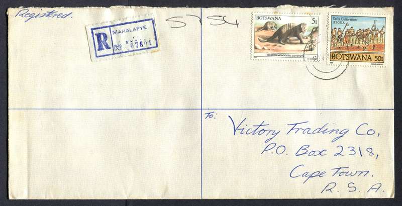 Botswana - "Maxi" Size Registered Cover
