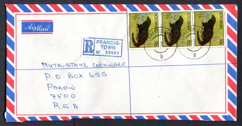 Botswana - "Maxi" Size Registered Cover