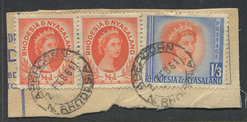 Rhodesia and Nyasaland - Used On Piece
