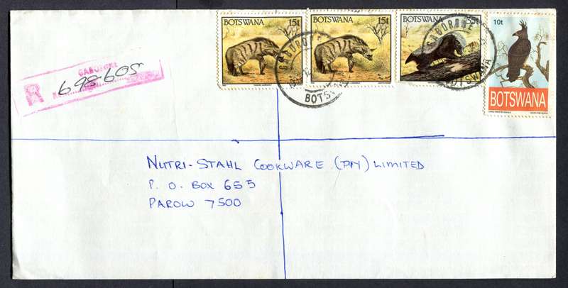Botswana - "Maxi" Size Registered Cover