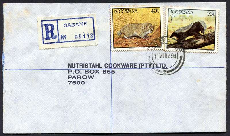 Botswana - Small Size Registered Cover