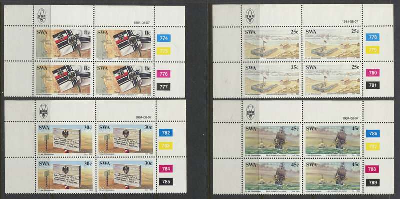 SWA - Set of 4 Control Blocks Of 4 - 1984 - MNH