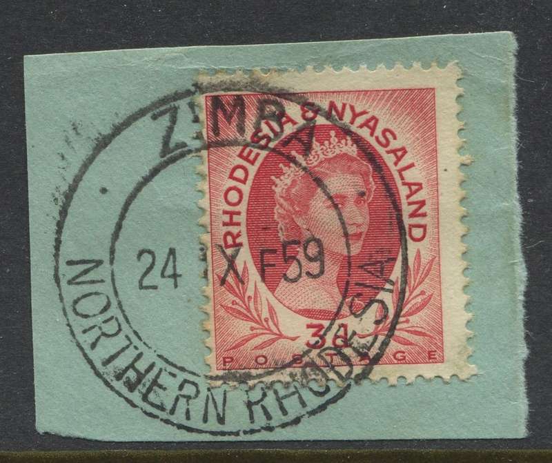 Rhodesia and Nyasaland - Used On Piece