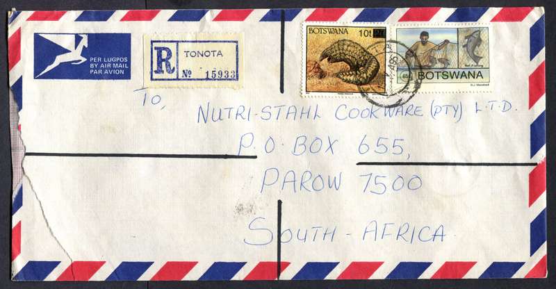 Botswana - "Maxi" Size Registered Cover