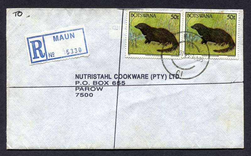 Botswana - Small Size Registered Cover