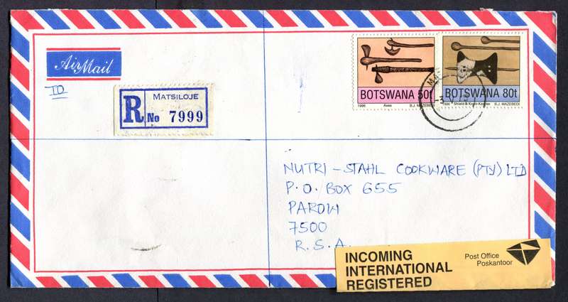 Botswana - "Maxi" Size Registered Cover