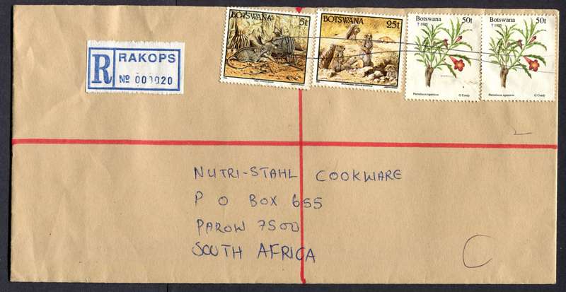 Botswana - "Maxi" Size Registered Cover