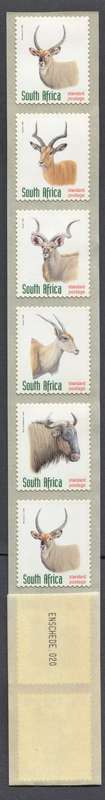 RSA - Strip Of 10 - 1998/9 - MNH - One Hinge Mark On Backing