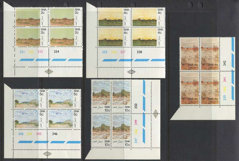 SWA - Set of 5 Control Blocks Of 4 - 1973 - MNH