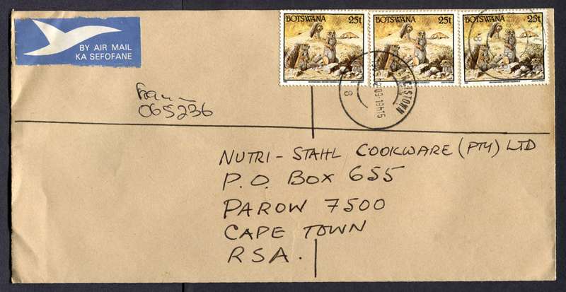 Botswana - "Maxi" Size Registered Cover